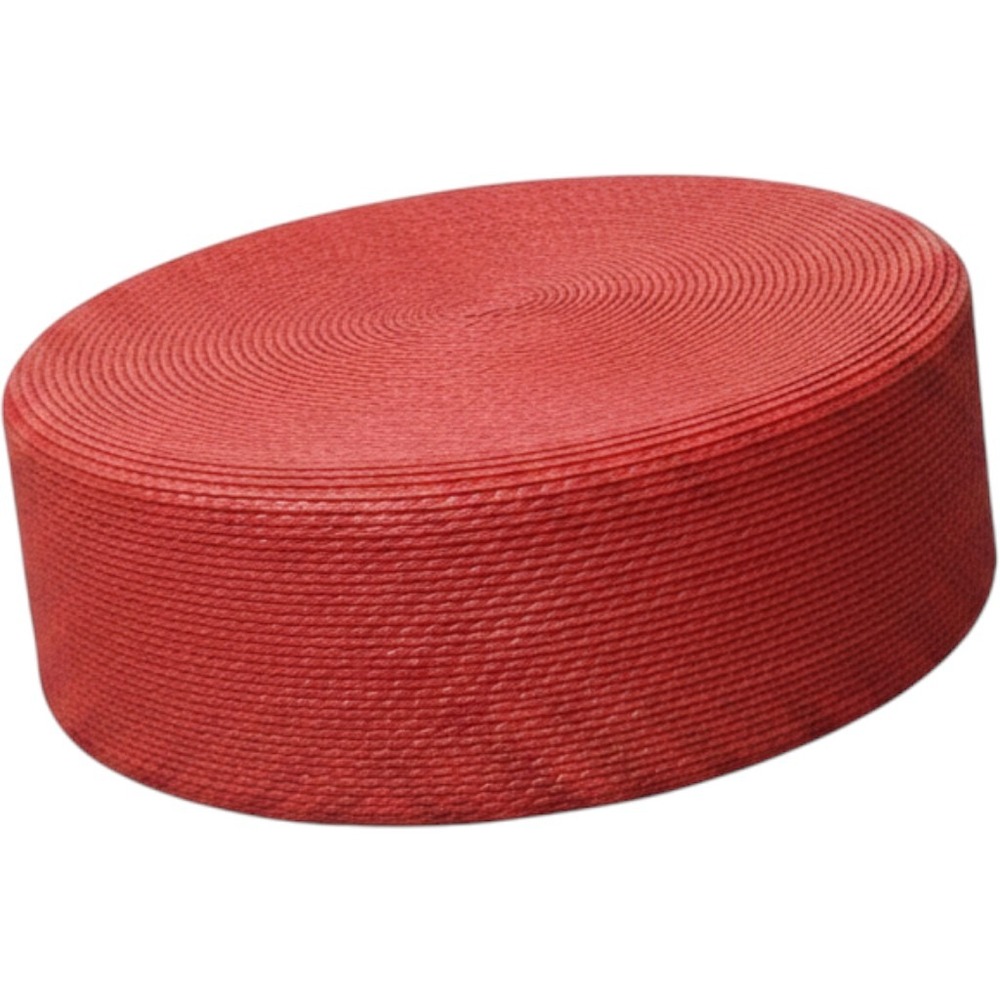 Vintage Red Woven Pillbox Hat Structured Formal Church Headpiece Made in Taiwan